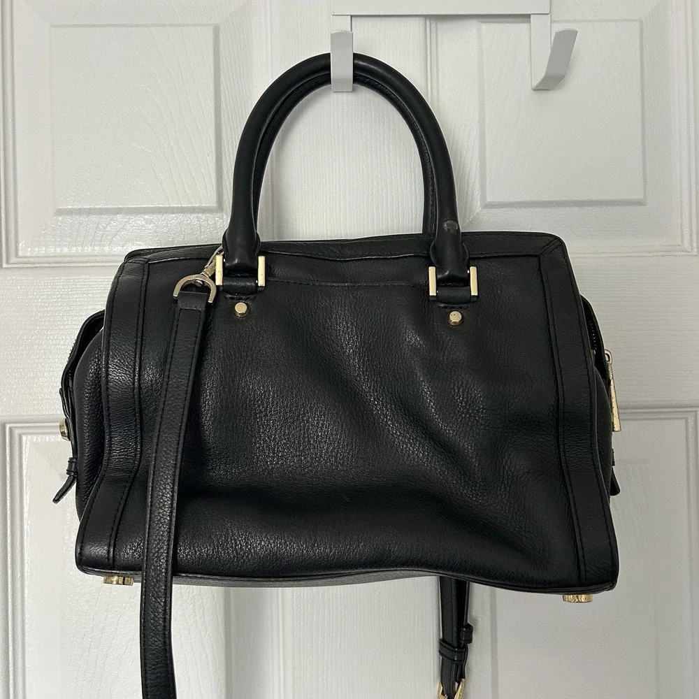 Michael Kors Collins Large‎ Leather Satchel Bag Office Siren Chic Polished Style